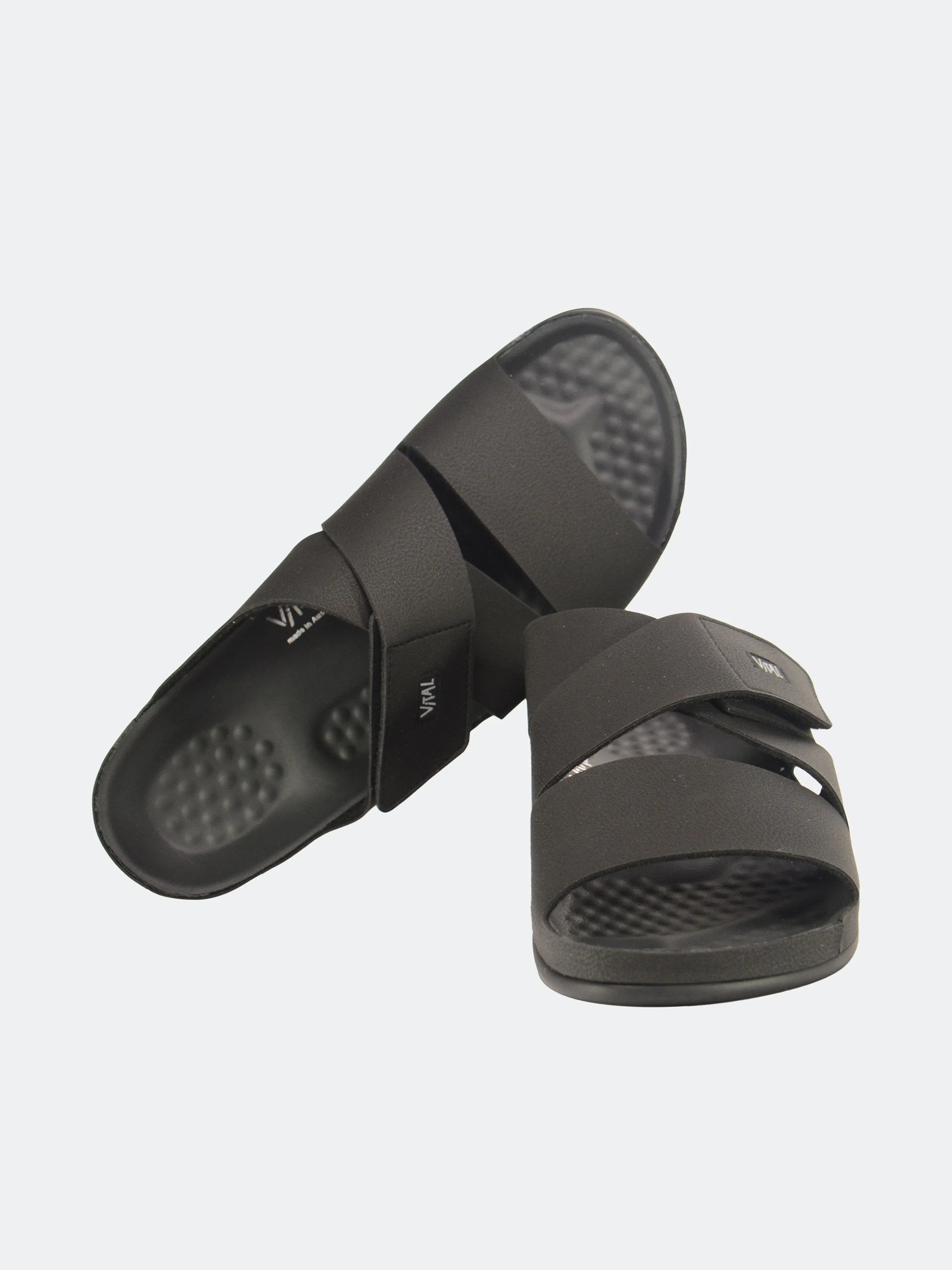 Vital Men's Cross Strap Leather Sandals