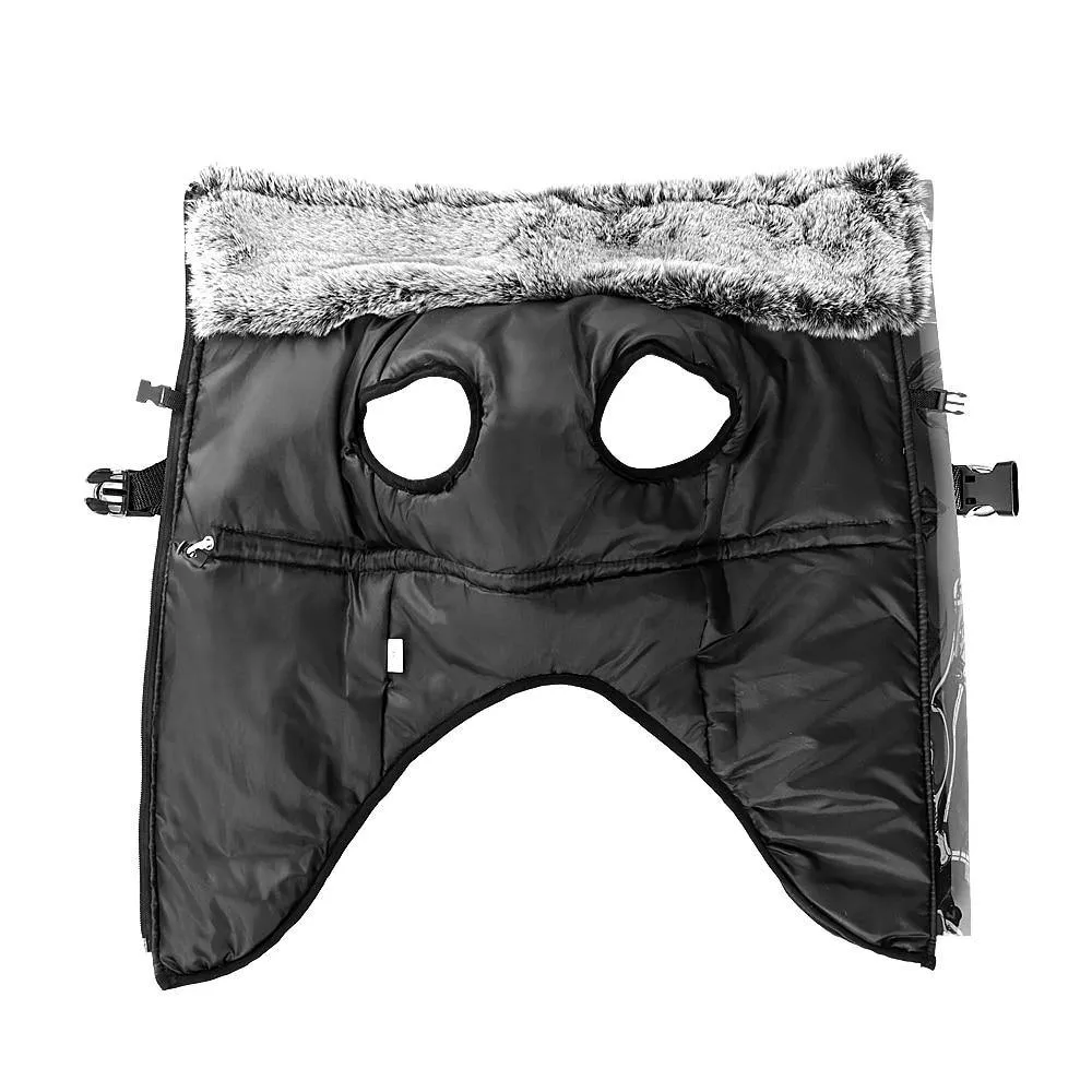 Waterproof Jacket with Harness & Faux Fur