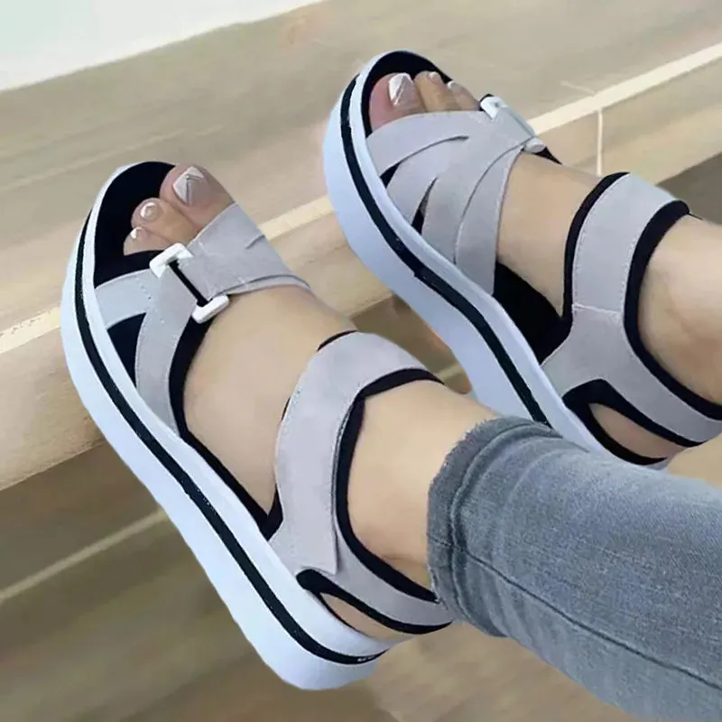 Women Open Toe Soft Elegant Wedge Orthopedic Sandal