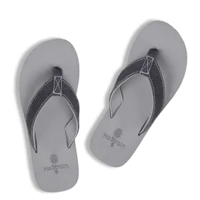 Women’s Grey & Black Denim Arch Slippers – Stylish, Lightweight & Arch Support Comfort