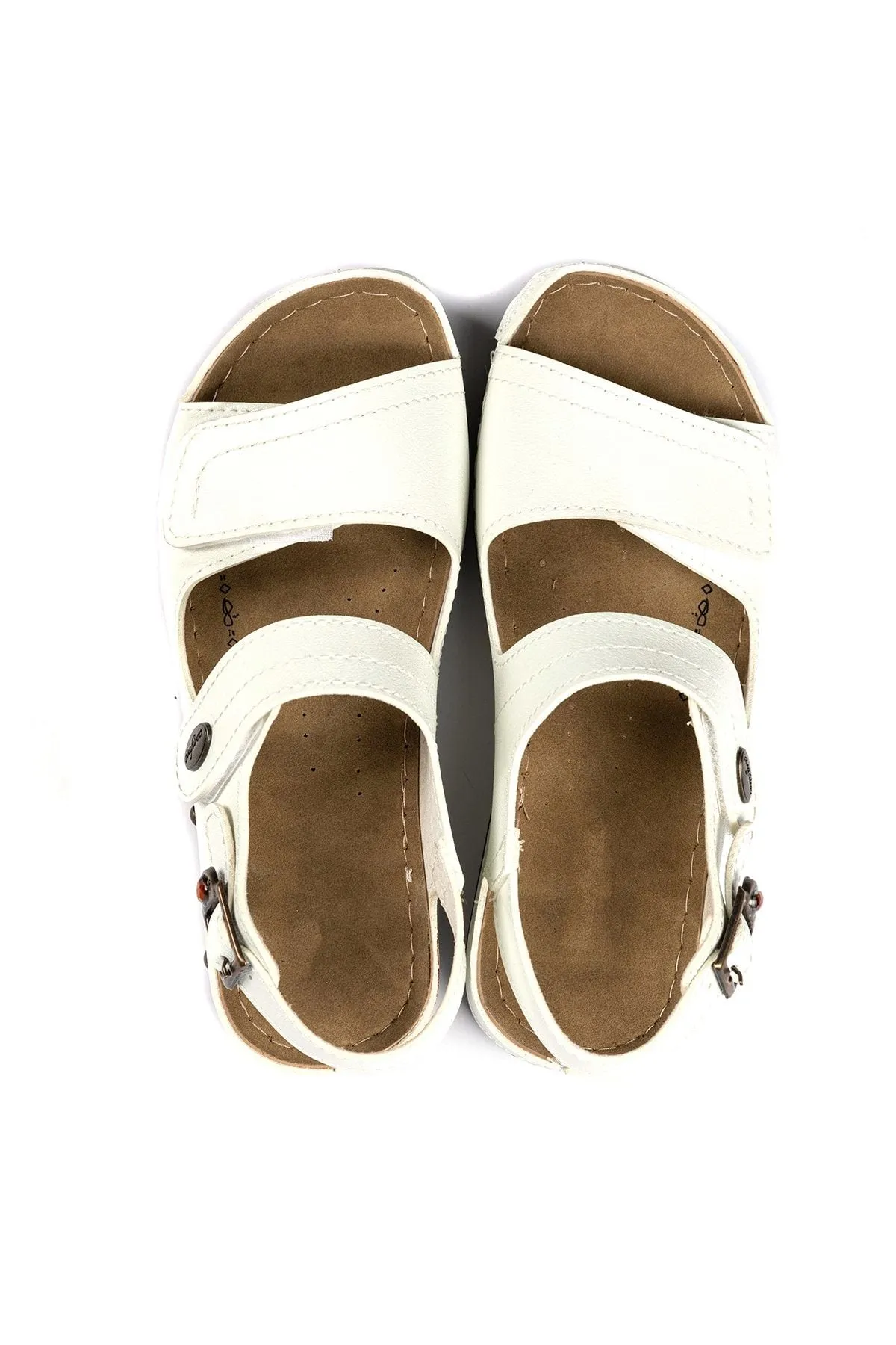 Women's Orthopedic Anatomical Sole Double Strap Velcro Back Buckle Casual Sandal Slippers